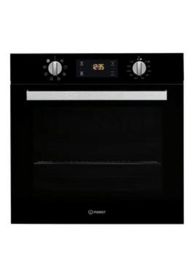 Indesit Aria Ifw6340Bluk Built-In Single Electric Oven - Black - Oven Only Indesit Aria Ifw6340Bluk Built-In Single Electric Oven - Black - Oven Only